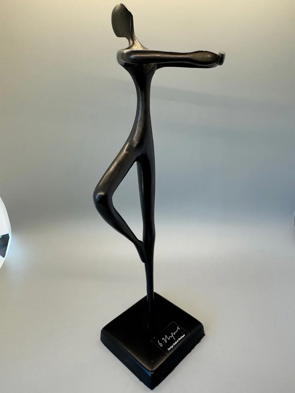 Minimalist Black Abstract Dancer Sculpture by Unknown Brand